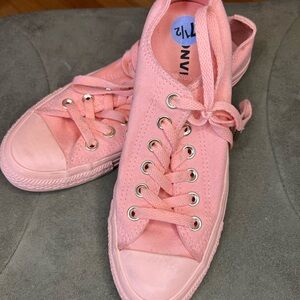 Pink Canvas Sneakers
